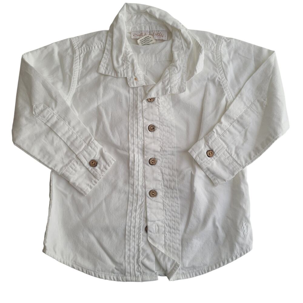 Well Dressed Wolf Boy's Stephen Long Sleeve White Shirt